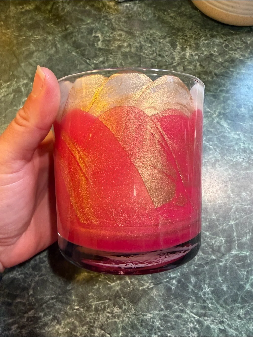 Northern Lights Wax Painted Candle — Pink Catchfly Scent